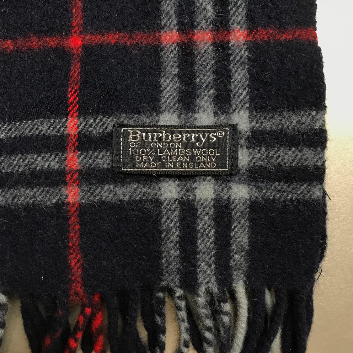 버버리 정품 램스울 머플러 네이비 상품이미지3