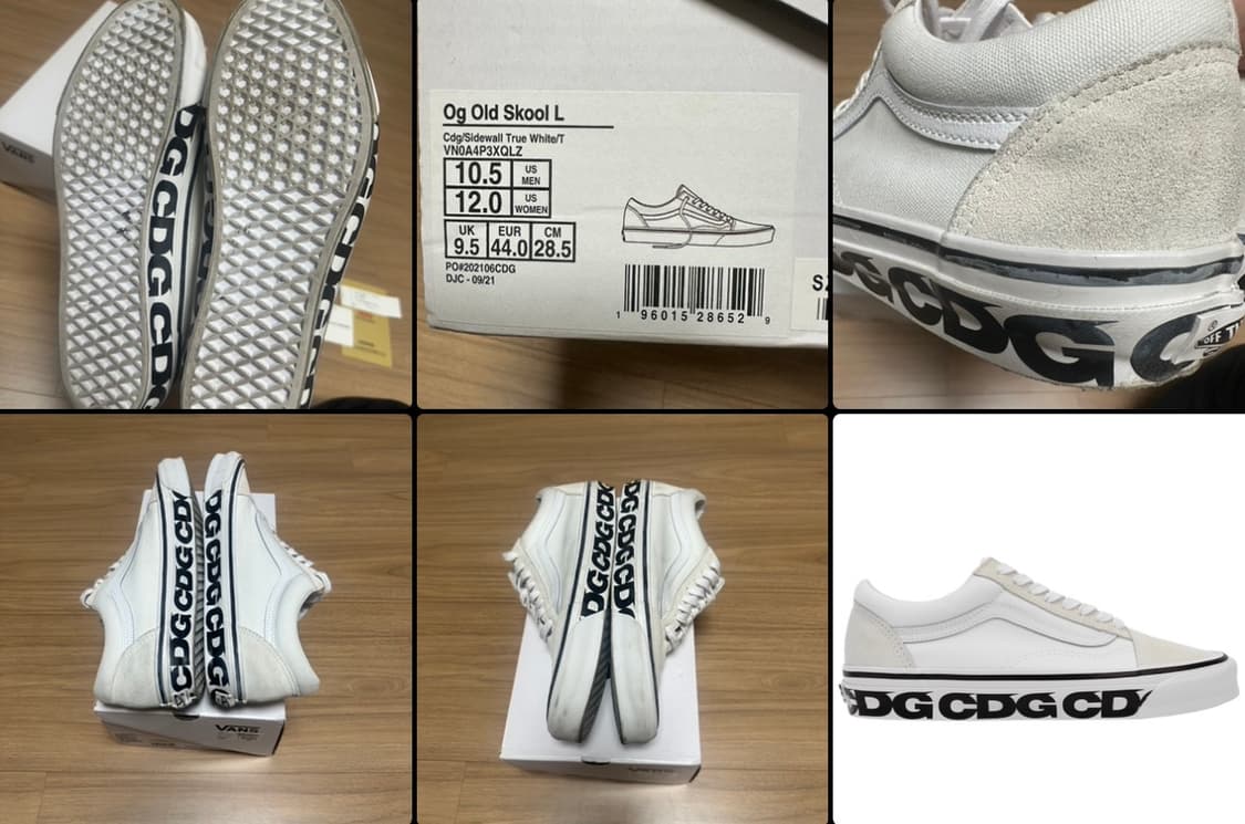 285 반스 볼트 x CDG 올드스쿨 LX 화이트 상품이미지10