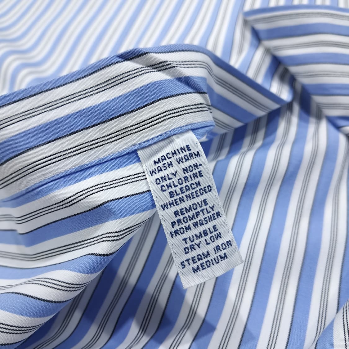 CL618 2XL 폴로 코튼 스트라이프 버튼다운 블루 셔츠 남방 상품이미지5