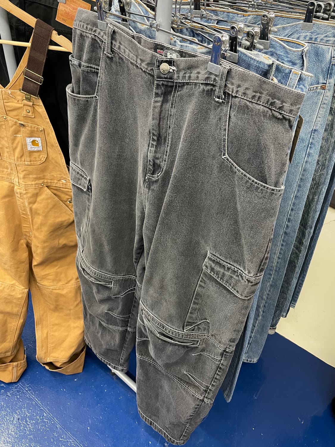 WU wear 우탱클랜 힙합 올드스쿨 데님 카고 팬츠 상품이미지8