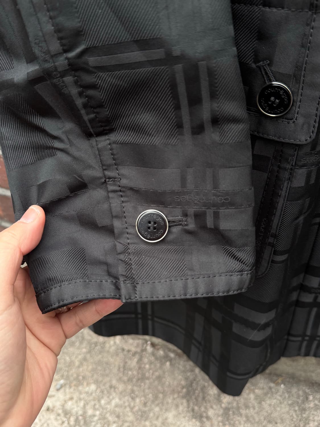 꾸레쥬 자카드 하이넥 코트자켓  상품이미지6