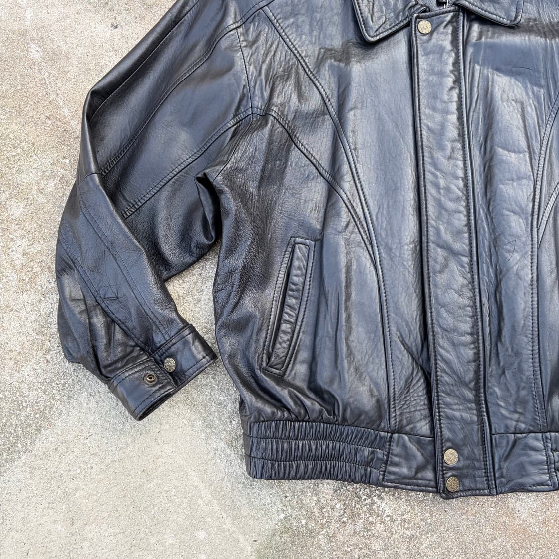 90s SOLO 유니웜 빈티지 양가죽 자켓 L 상품이미지3