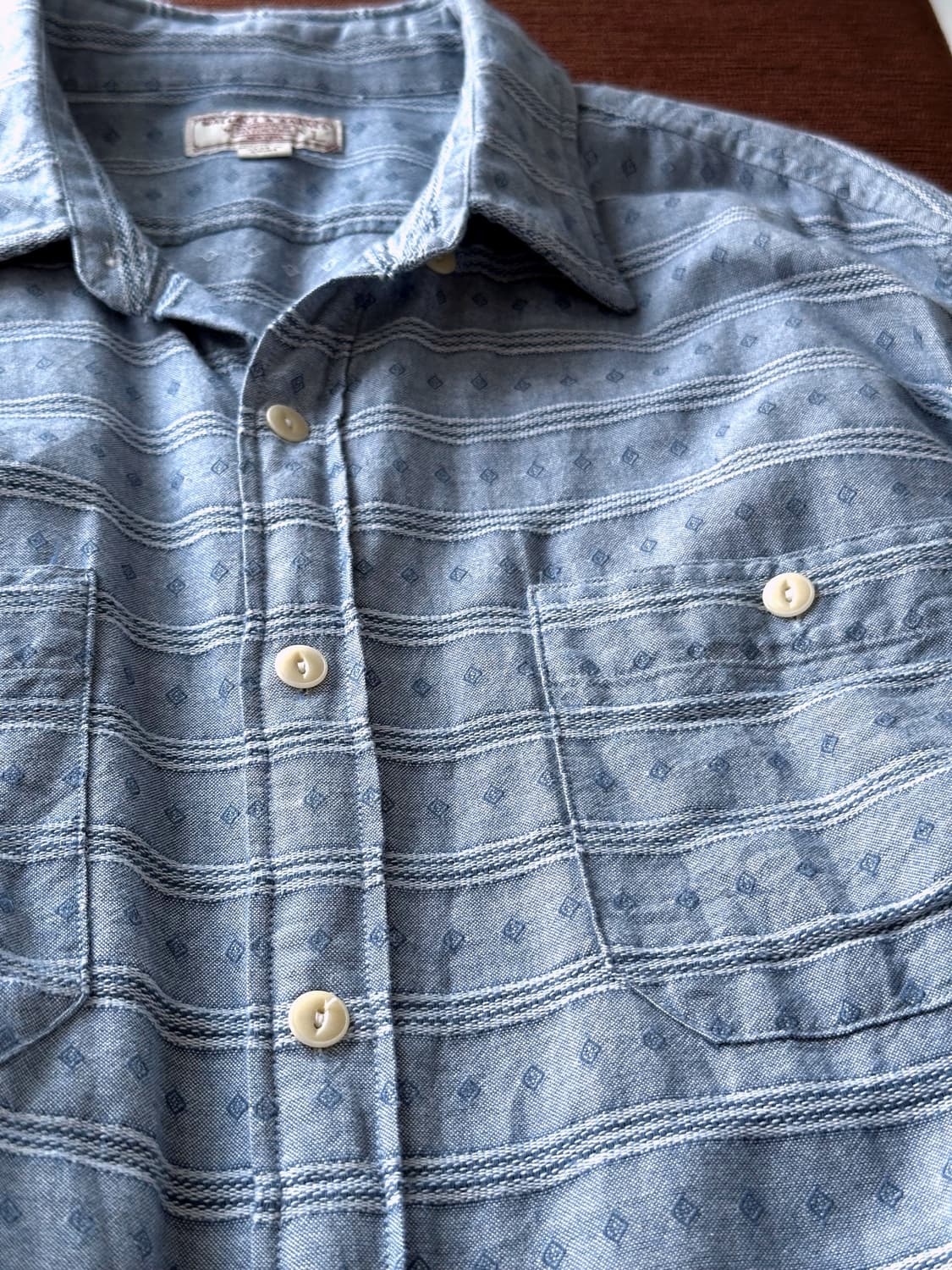 Jacquard design loose work shirt 상품이미지2