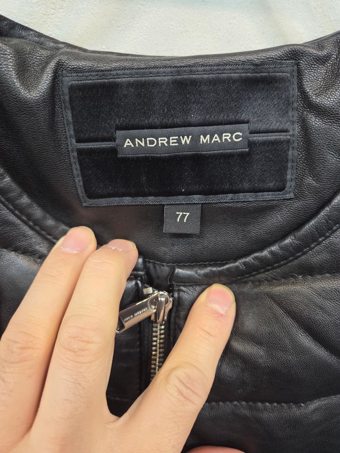 Andrew Marc 양가죽 구스다운 패딩코트 L 상품이미지3