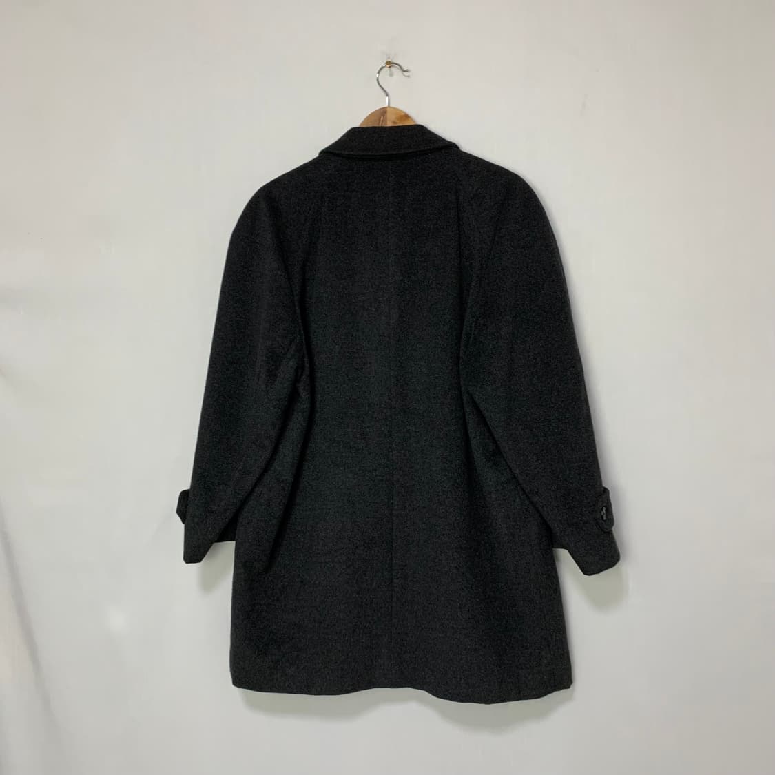 빈티지 캐시미어 100% 킨록 앤더슨 하프코트 차콜 M 상품이미지3