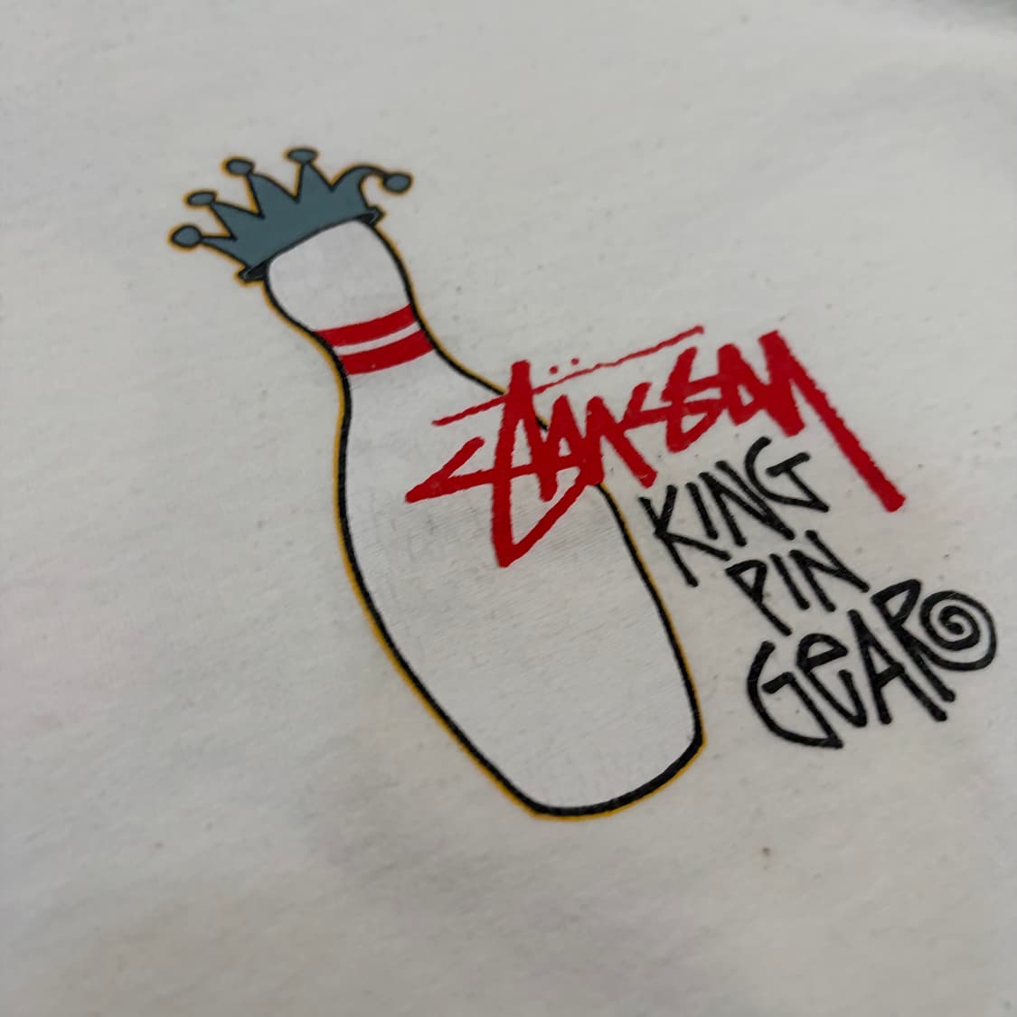 stussy 스투시 킹 핀 기어 피그먼트 반팔 티셔츠 XL 상품이미지5