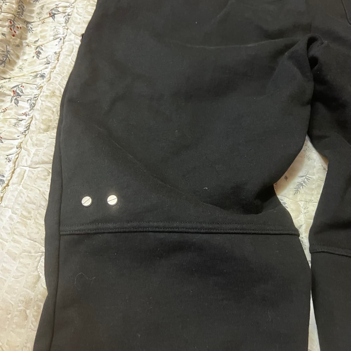 [L] 로어링가드 오블리크 지퍼 헤비 웨이트 팬츠 블랙 상품이미지3