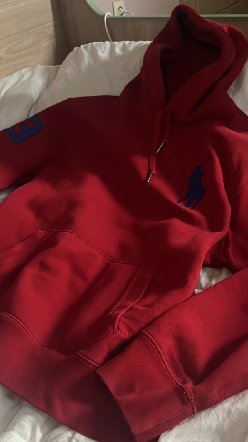 폴로 빅포니 후드티 (레드) 상품이미지1