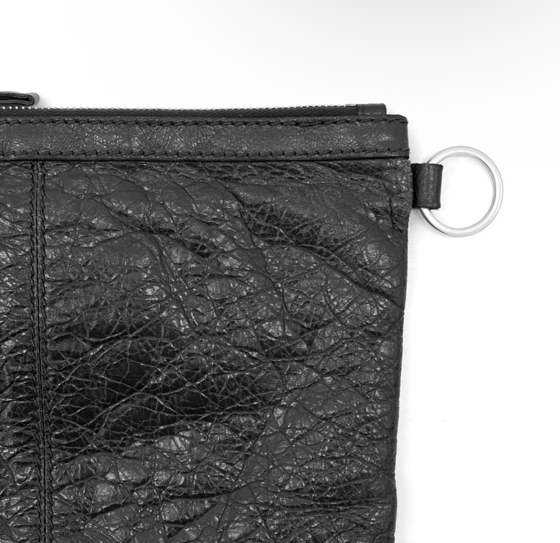 [S] 발렌시아가 모터 시티 클래식 클립 레더 클러치 파우치 스몰 블랙 상품이미지6