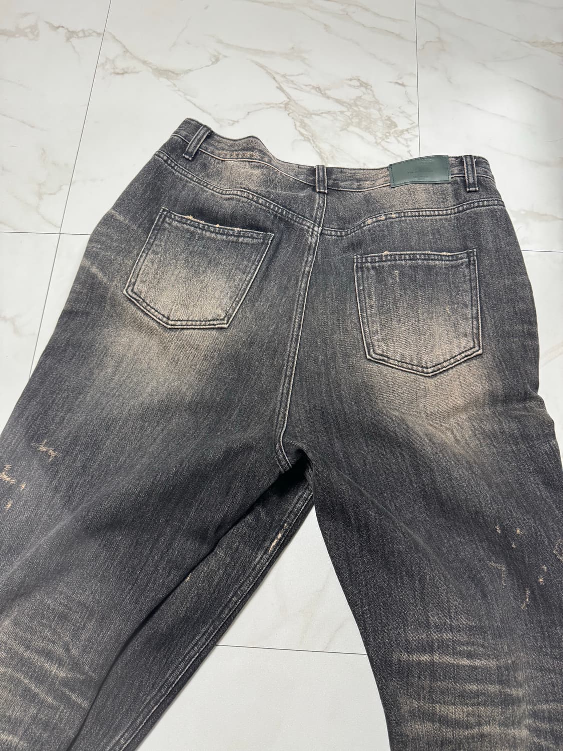 Undermycar wrinkled gray washed flare 상품이미지5