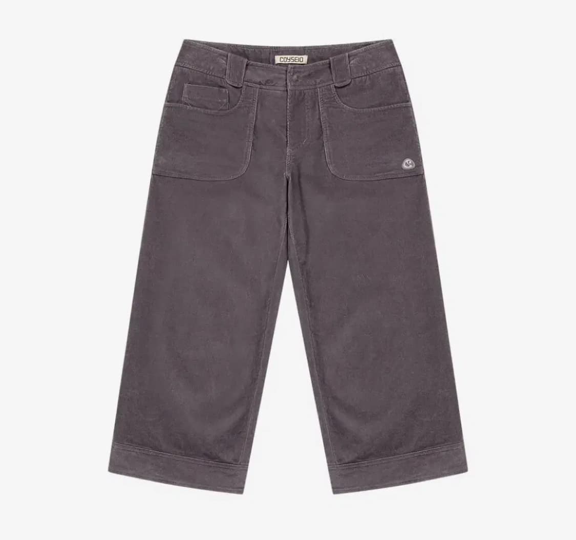 코이세이오 코듀로이 카프리 팬츠 퍼플 그레이 상품이미지1