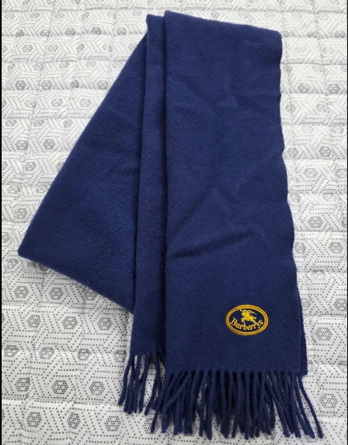 버버리 램스울 머플러 네이비 상품이미지4