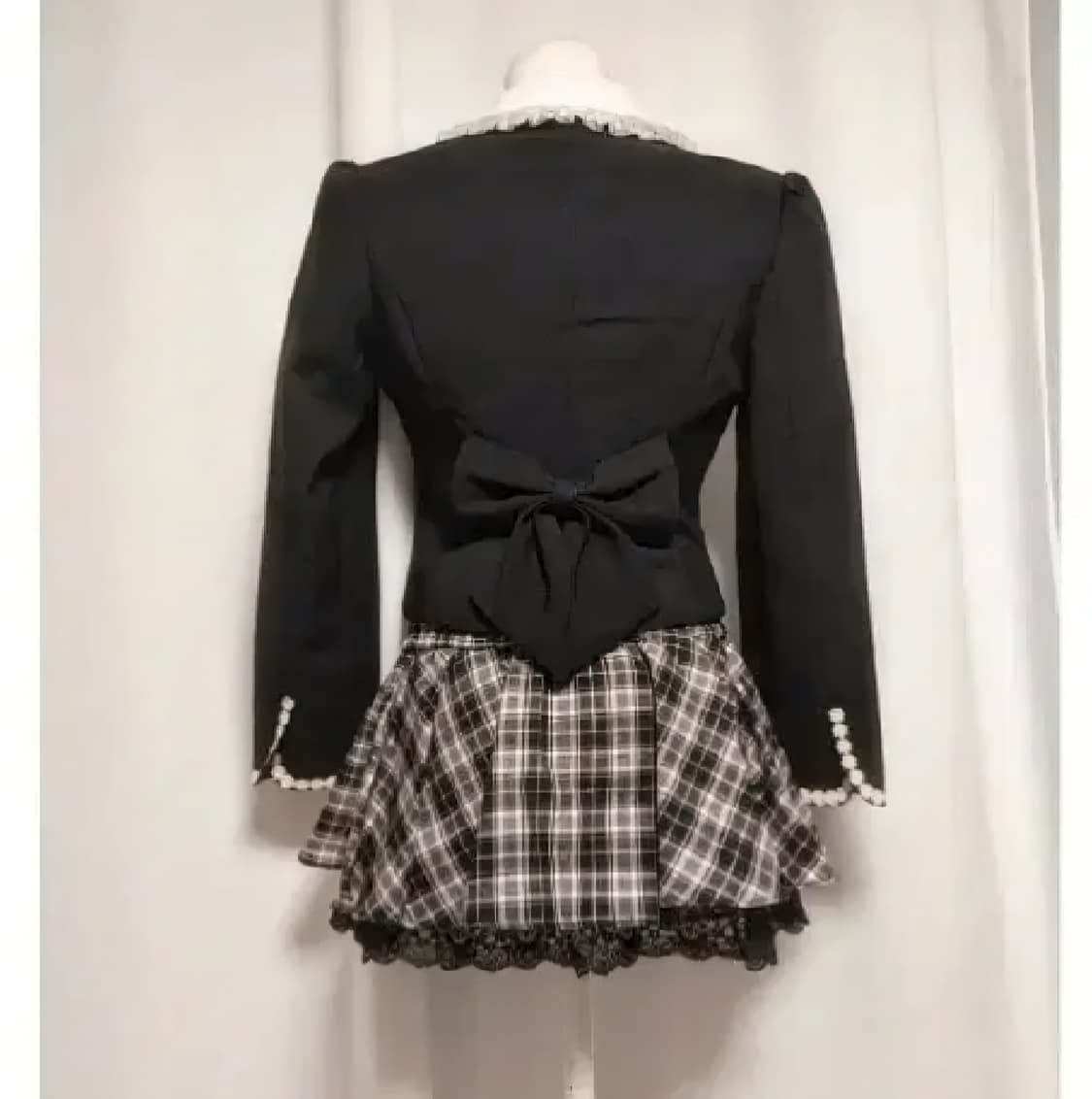 빈티지코디세트달천대장y2k히메갸루헤이세이긱시크프레피캉캉스커트레이스프릴자켓 상품이미지3