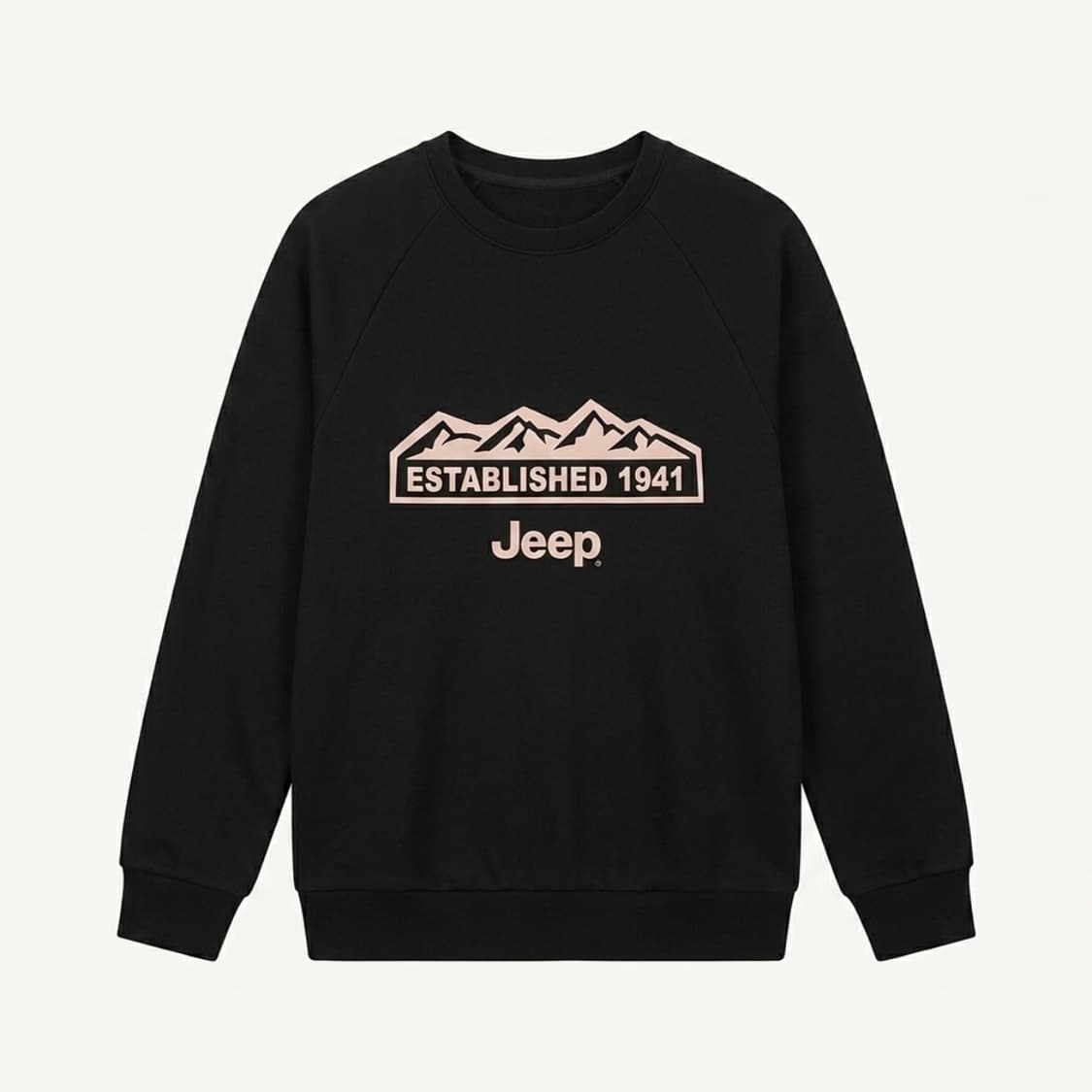 Jeep 오버핏 맨투맨 블랙 S 상품이미지1
