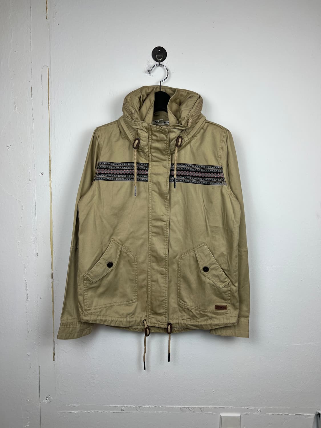 ROXY 록시  서프 그래픽 후드 크롭 야상 자켓  S 상품이미지1