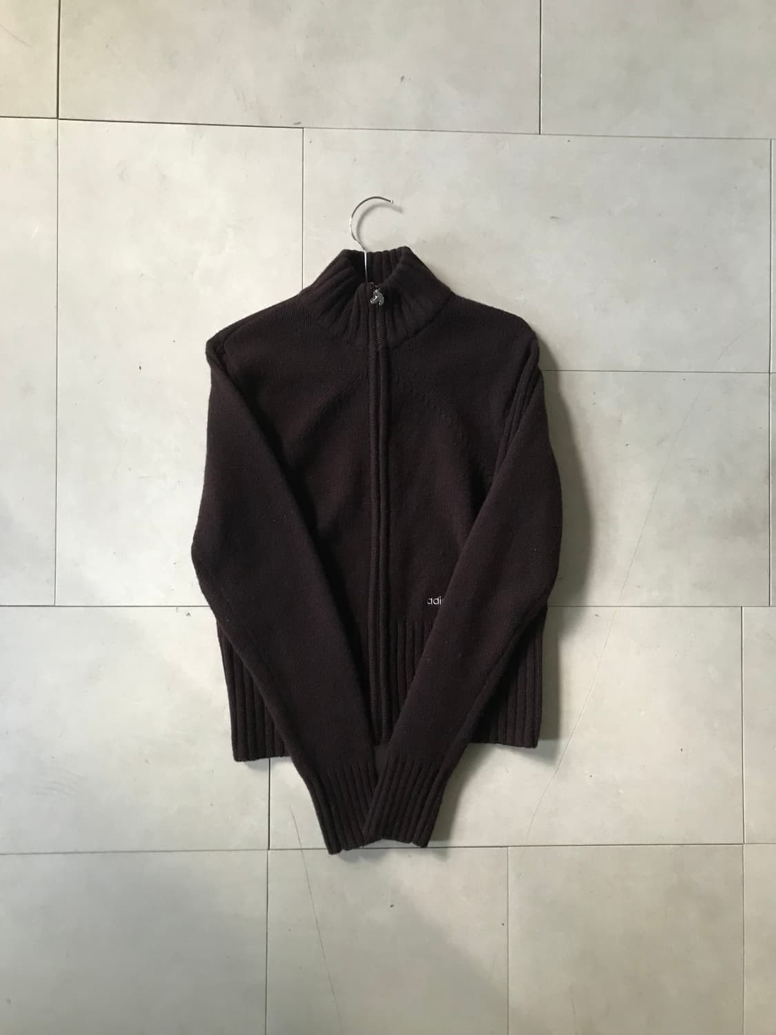 아디다스00s 버건디브라운 니트집업 상품이미지6
