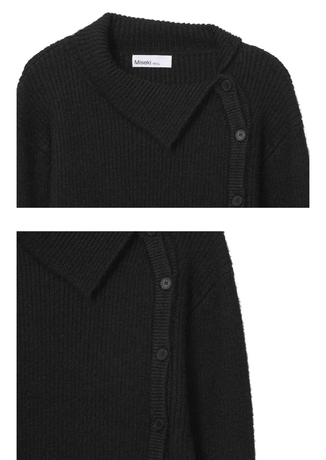 Side button knit BLACK 상품이미지3