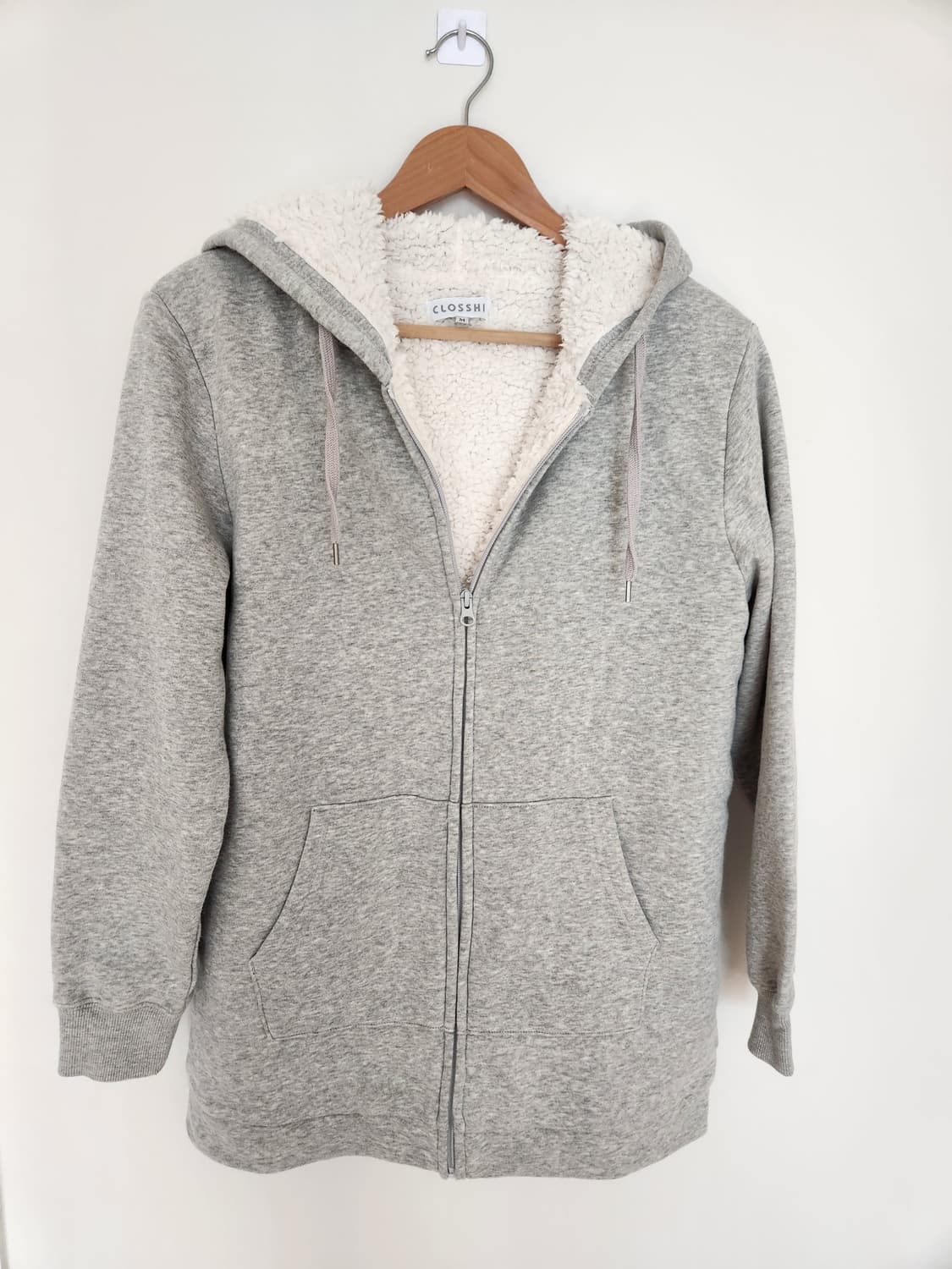 CLOSSHI 양털 후드 집업 상품이미지1