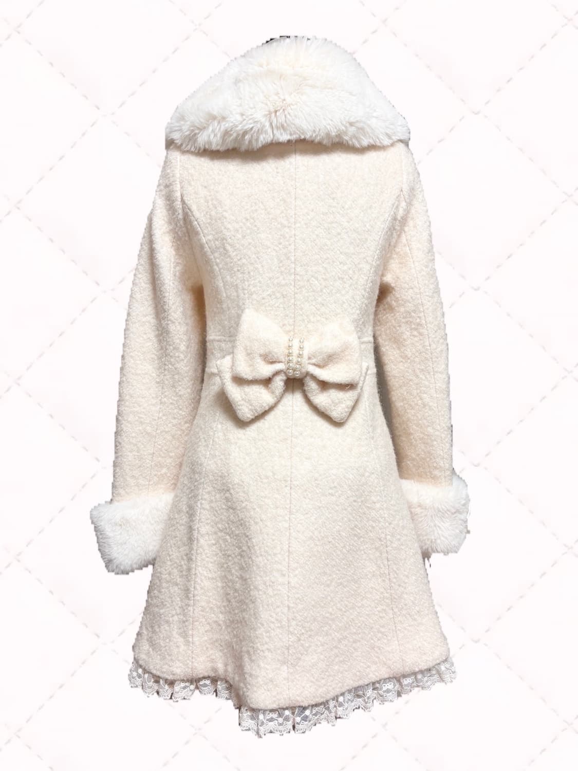 리즈리사 비쥬 a라인 코트 롱코트 양산형 백리본 상품이미지2