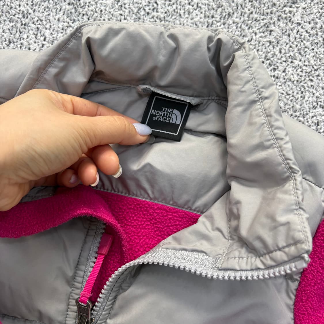 실측확인 노스페이스 키즈 후리스 자켓 0310J 상품이미지2