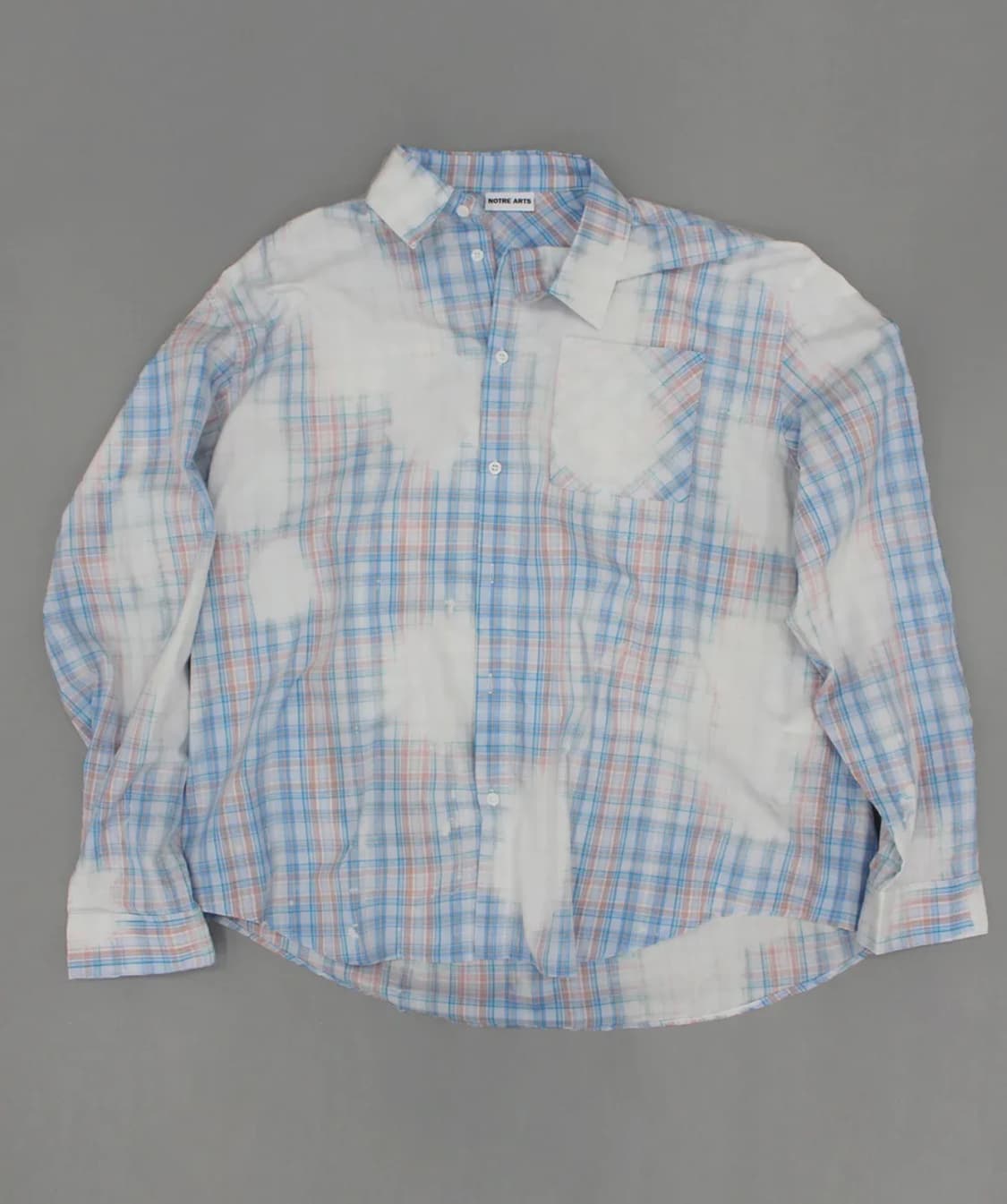 노트르아트스 클라우드 블루 체크 셔츠 L 상품이미지1