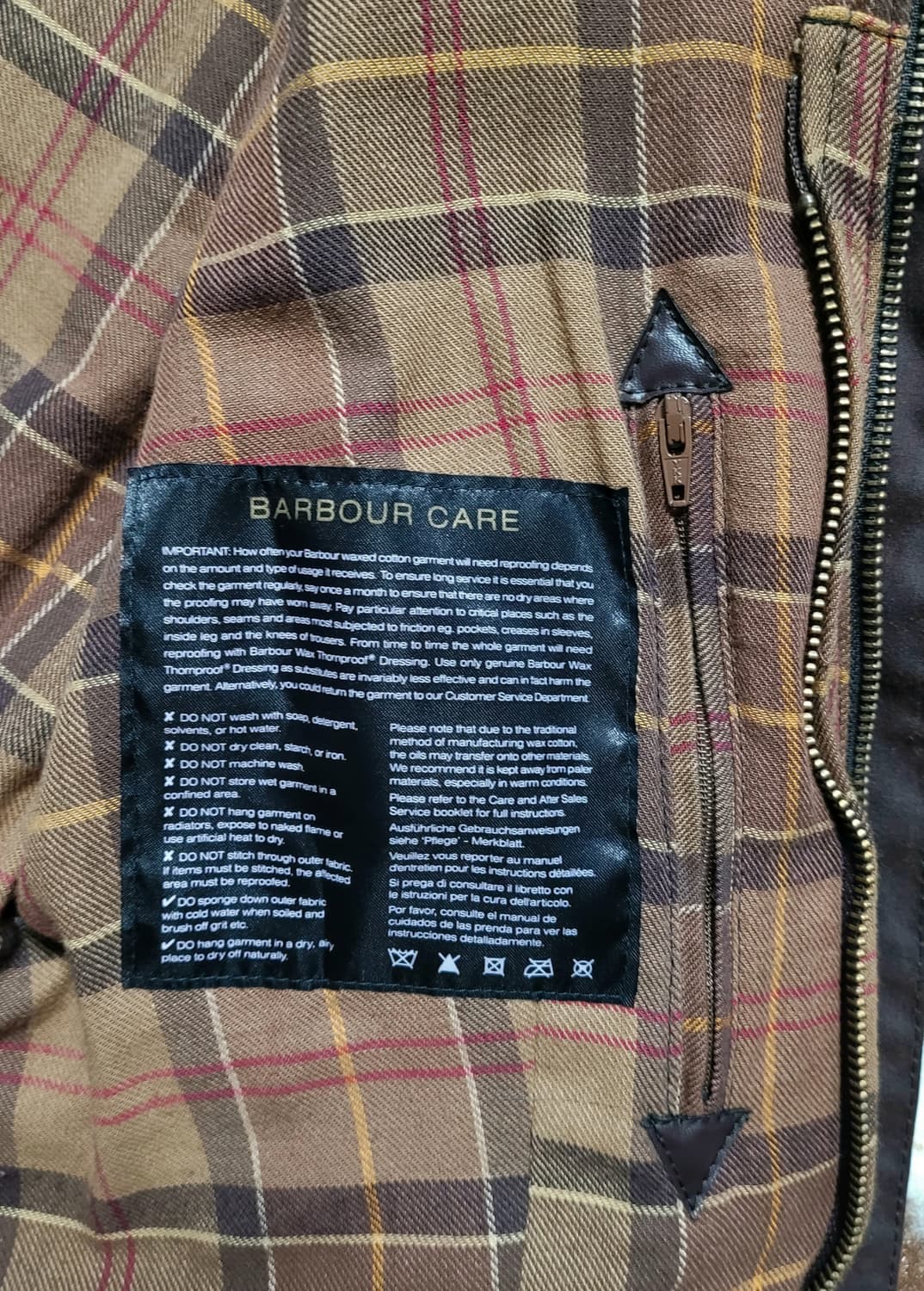 영국 Barbour(바버) 여성 왁싱 자켓(M) 상품이미지6
