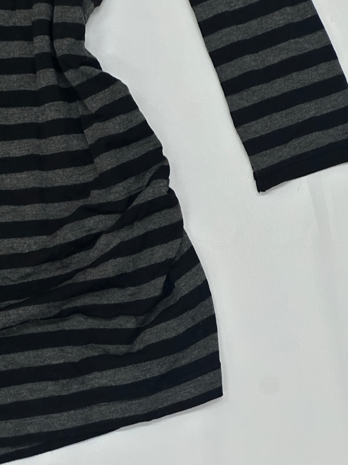 🖤나나깔 사이드 셔링 7부 롱 티셔츠🖤스프라이트 단가라 레이어드 상품이미지5