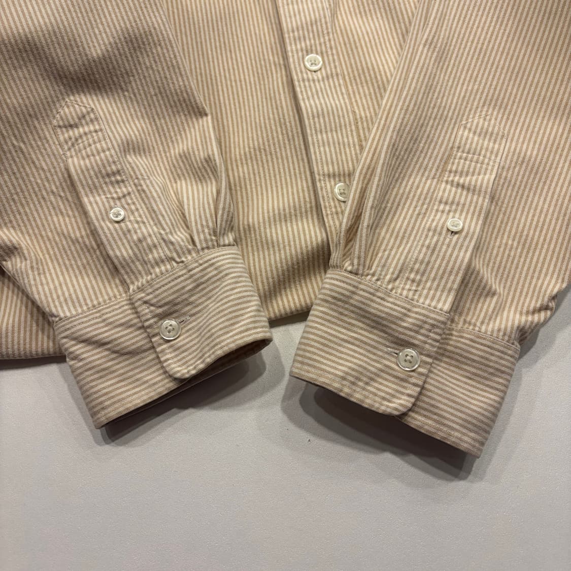 [XL] Lee 리 스트라이프 셔츠 베이지 C443 상품이미지6