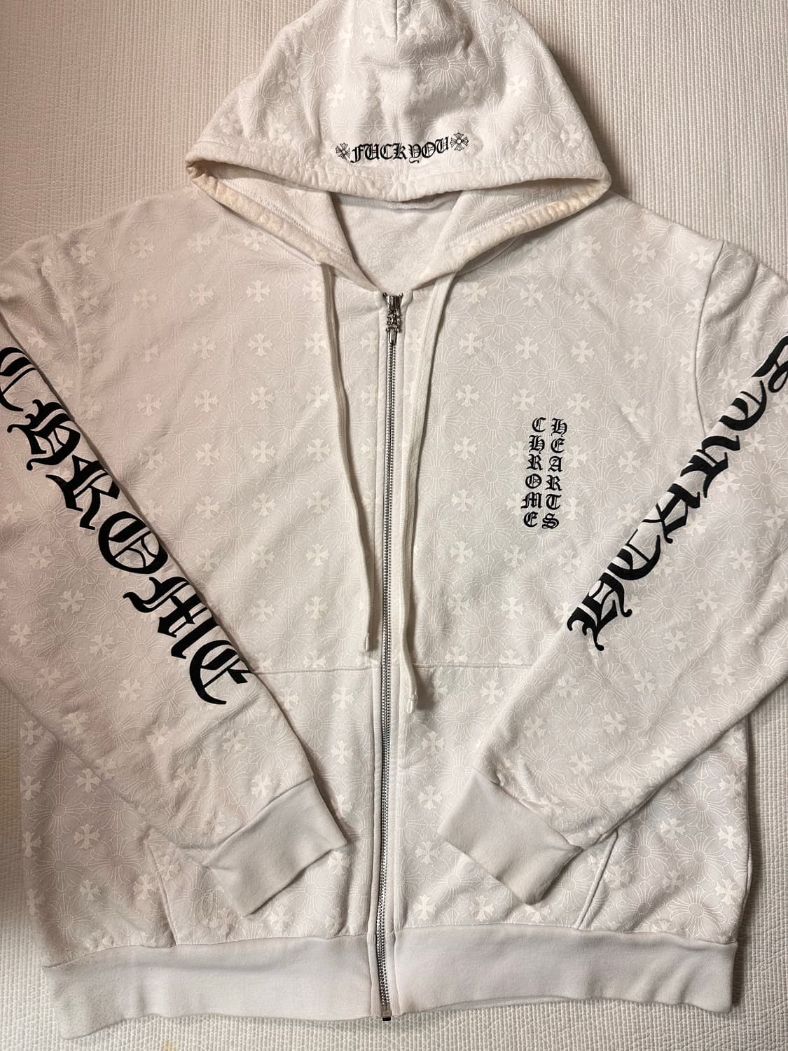 (레어) 크롬하츠 버티컬 플러스 로고 후드집업 M 상품이미지1