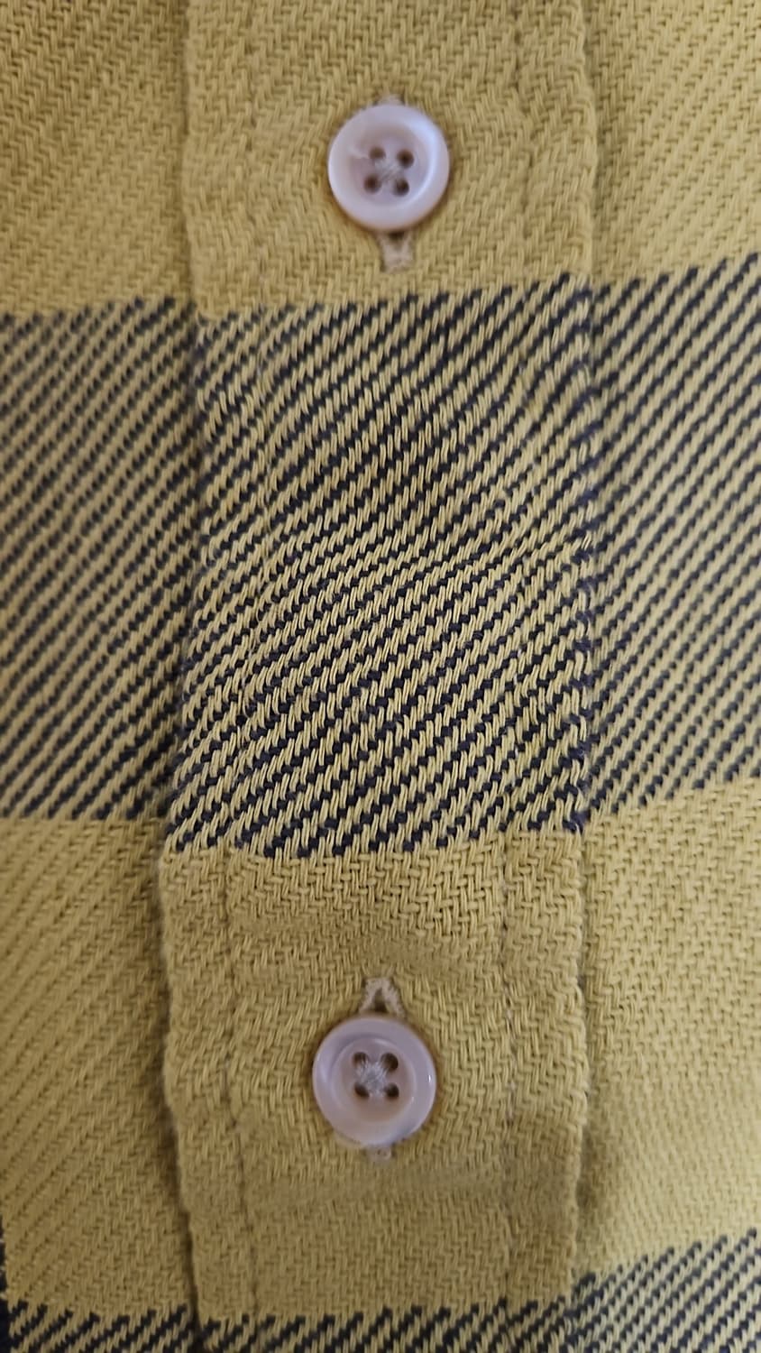 리바이스 LVC 1950's 숏혼 체크 셔츠 옐로우 S 상품이미지8