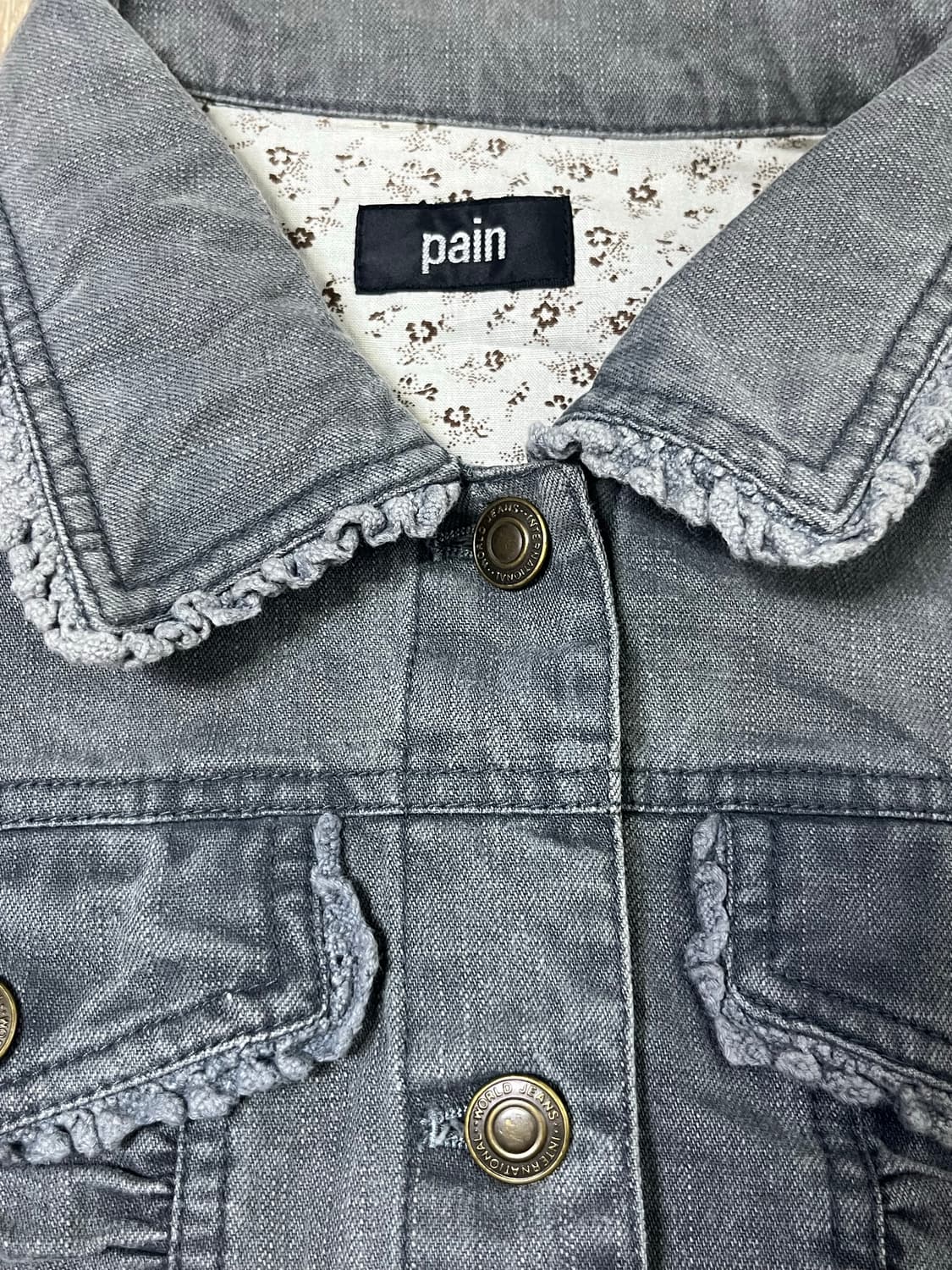 흑청 워싱 프릴 자켓 상품이미지8