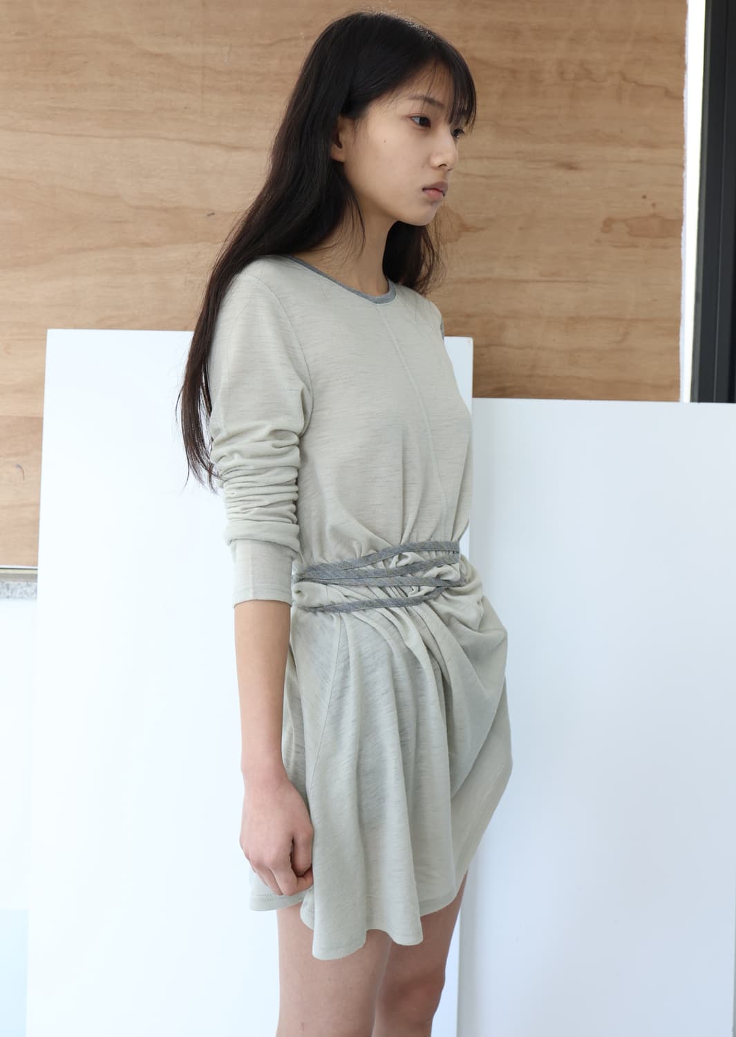 울리카 상투스 lining dress (beige) 상품이미지2