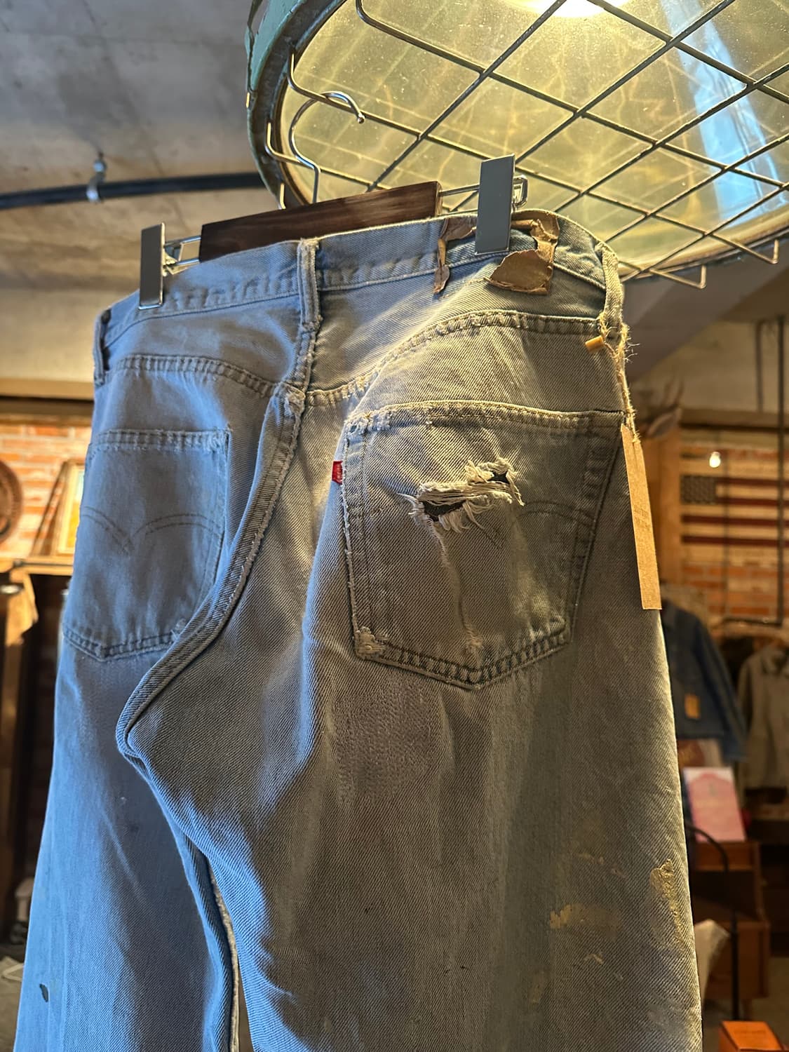 80s USA 빈티지 리바이스 501 66후기 셀비지 데님 팬츠 상품이미지8