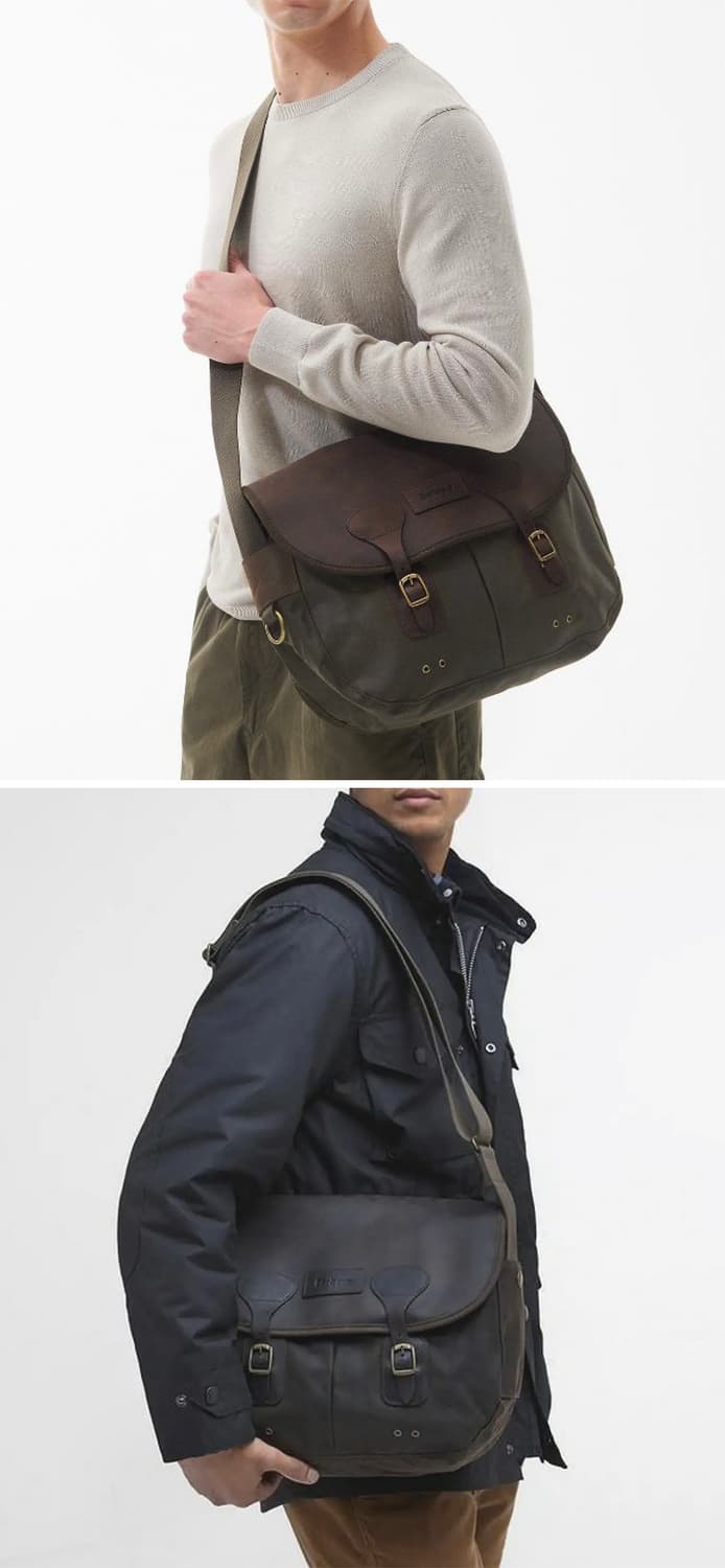 바버 (Barbour) 타라스 왁스 캔버스 레더 숄더.크로스 메신저백 상품이미지10