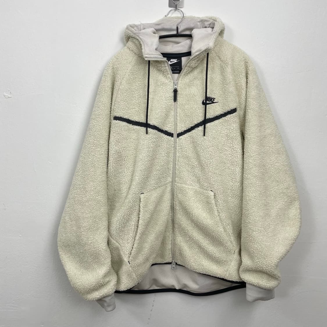 나이키 NIKE 아이보리 보아 플리스 후드 집업 XXL 상품이미지1