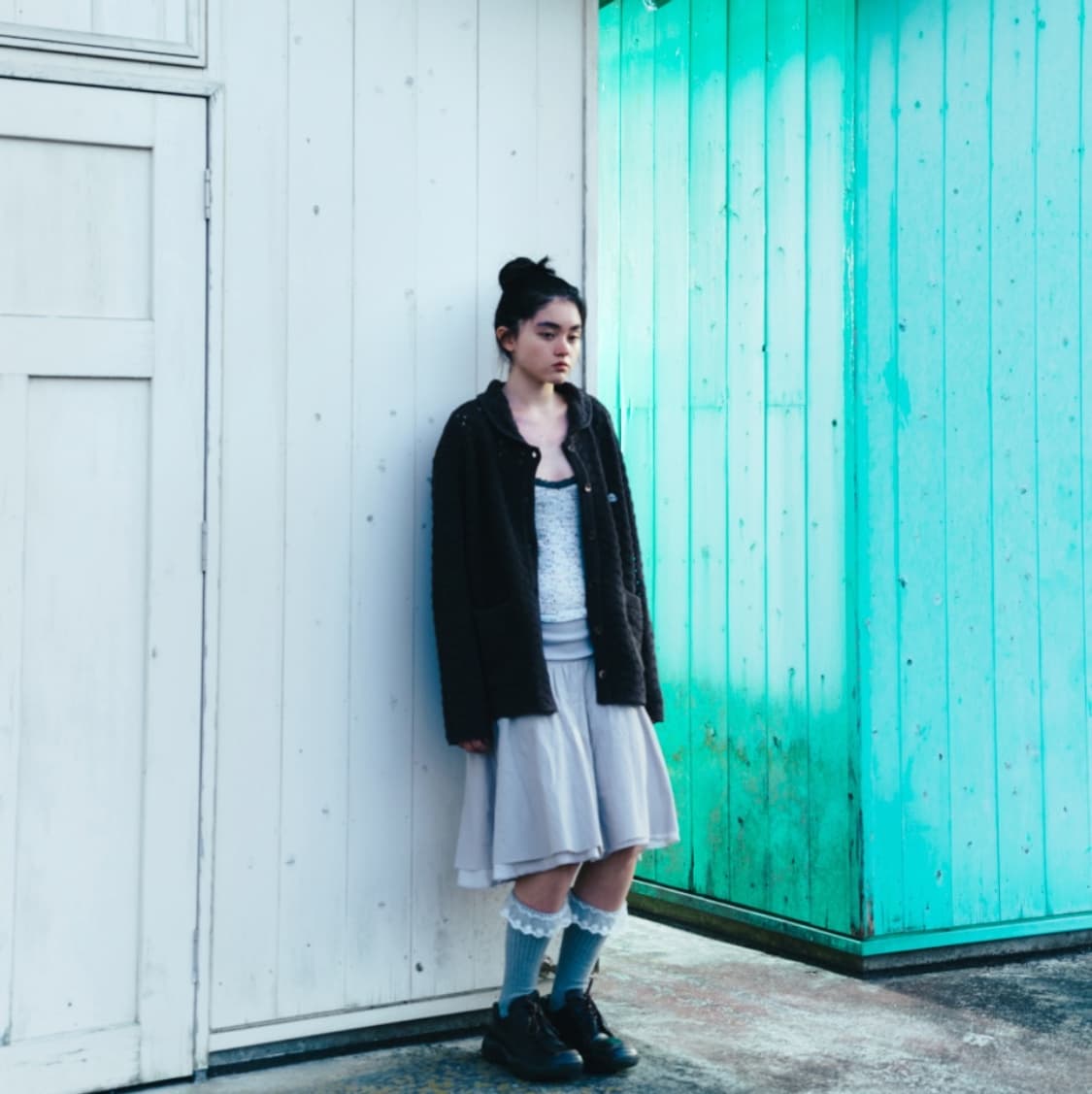 코이세이오 웨이브 니트 가디건 다크브라운 상품이미지6