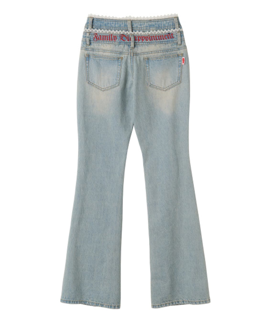 스컬프터Double waist boots cut denim Ice바지 상품이미지1