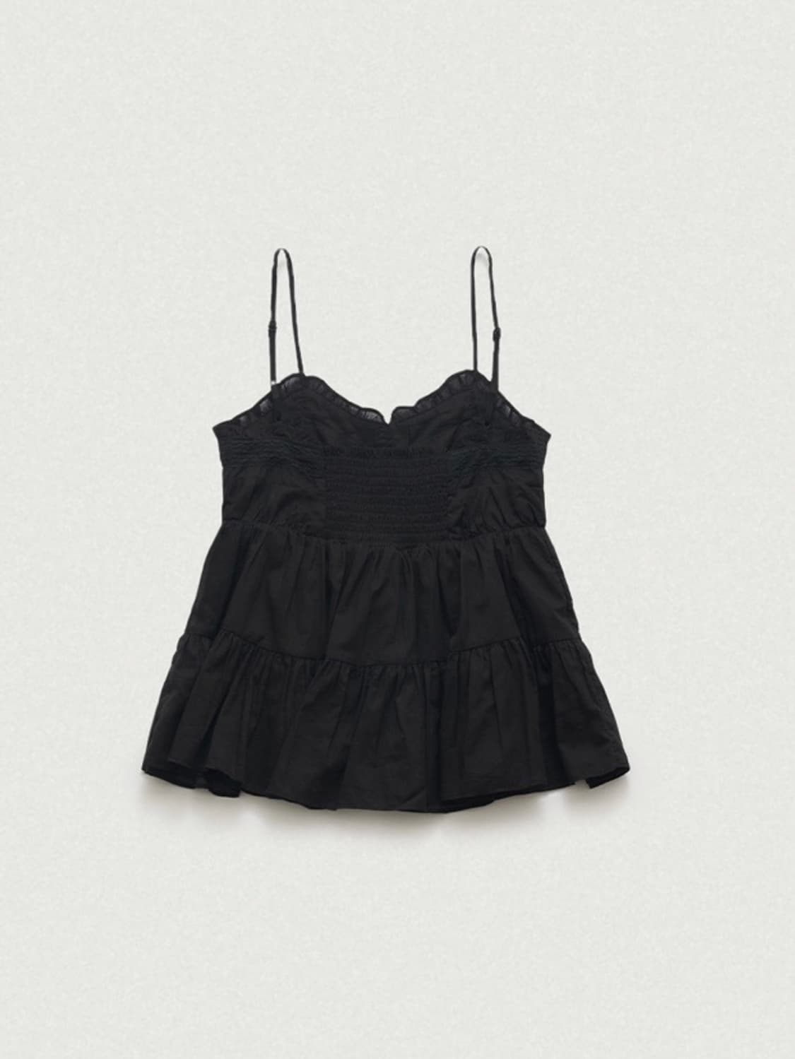 더바넷 Oa Frill Sleeveless Top Black 상품이미지2