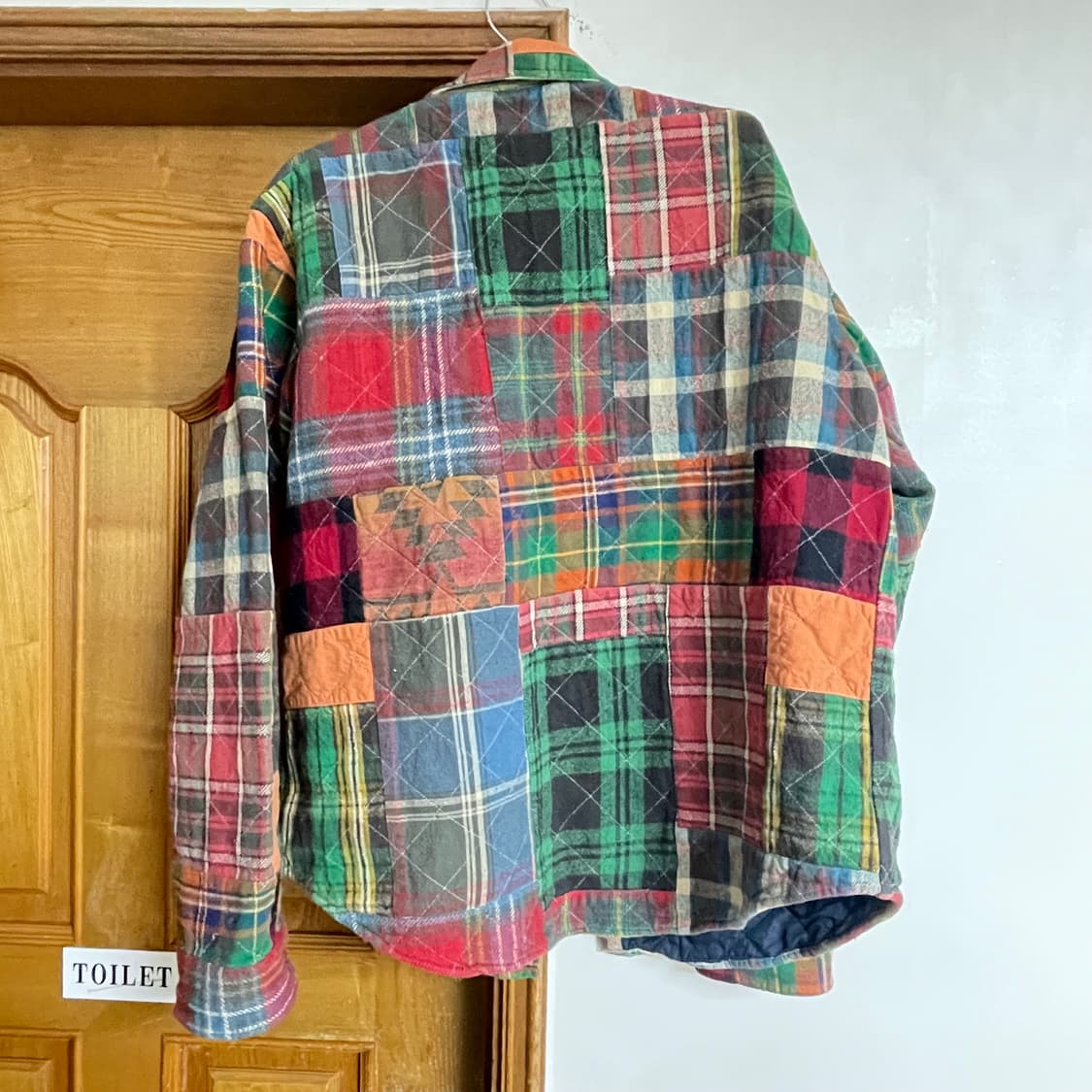 폴로 체크 패치워크 누빔 셔츠 판매합니다 (XL사이즈) 상품이미지2