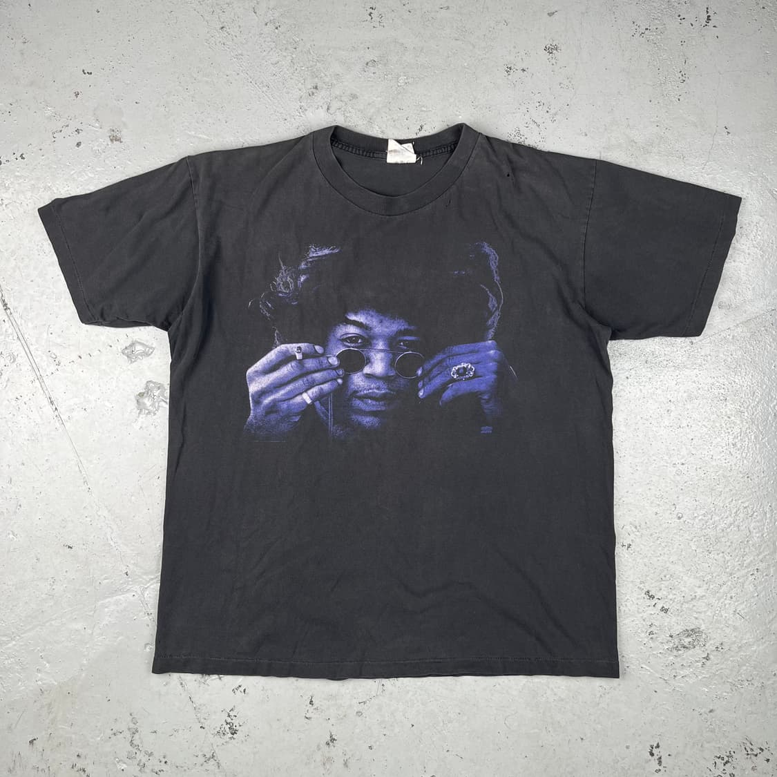 빈티지 Jimi hendrix 퍼플 페이스 반팔 상품이미지2