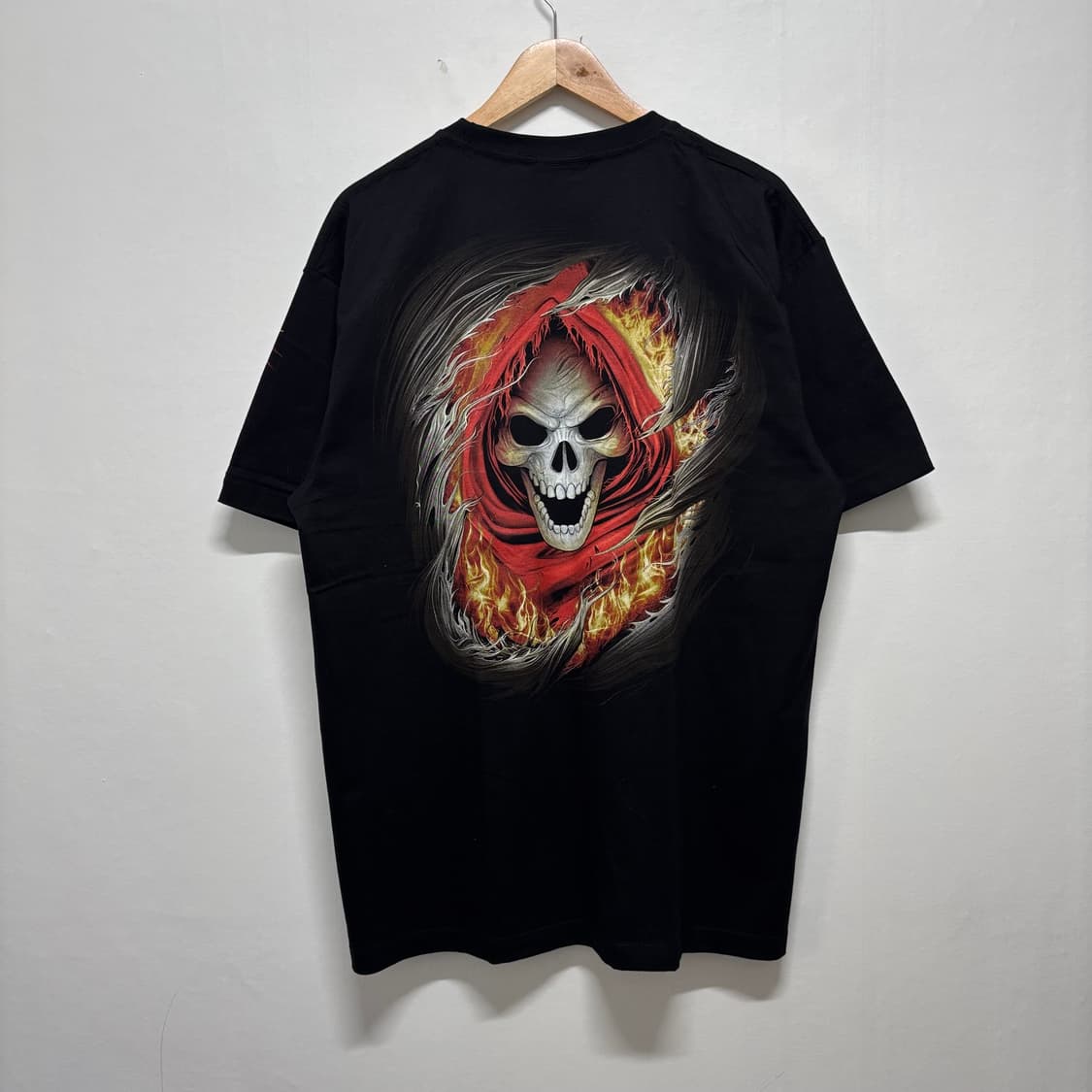 블랙 해골 프린팅 반팔 상품이미지4