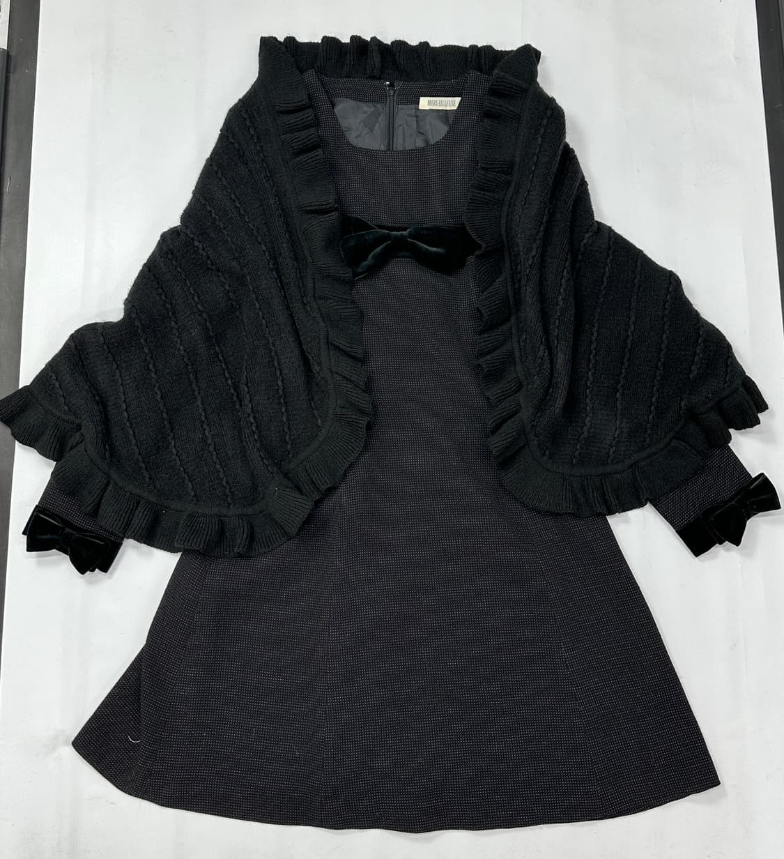 🖤슈슈룬 쇼콜라 블랙갸루 케이프 코디세트🖤망토 리본 지뢰계 원피스  상품이미지3