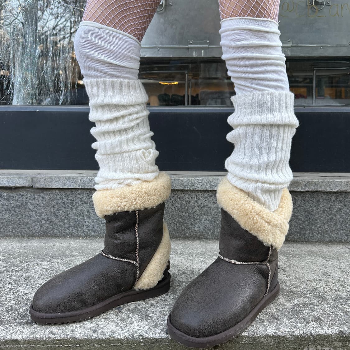 00s 쿨라부라 숏 시어링 앤 스웨이드 어그 부츠 상품이미지7