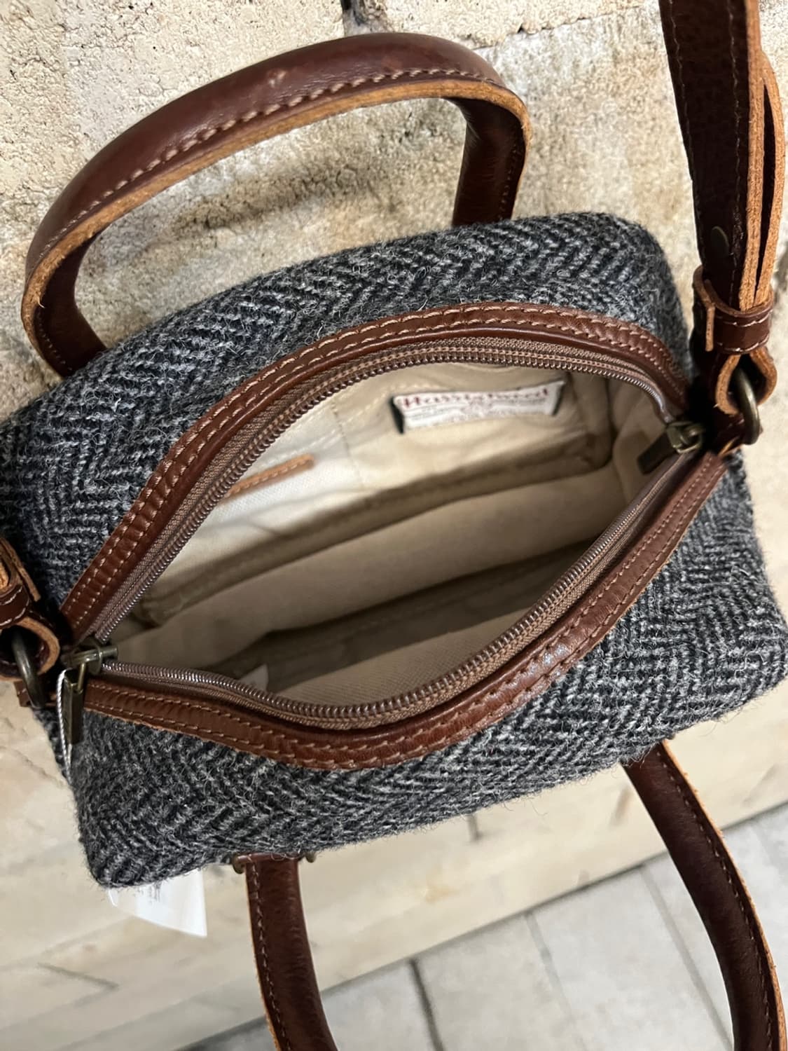 해리스 트위드 헤링본 미니 보스턴 백 상품이미지7