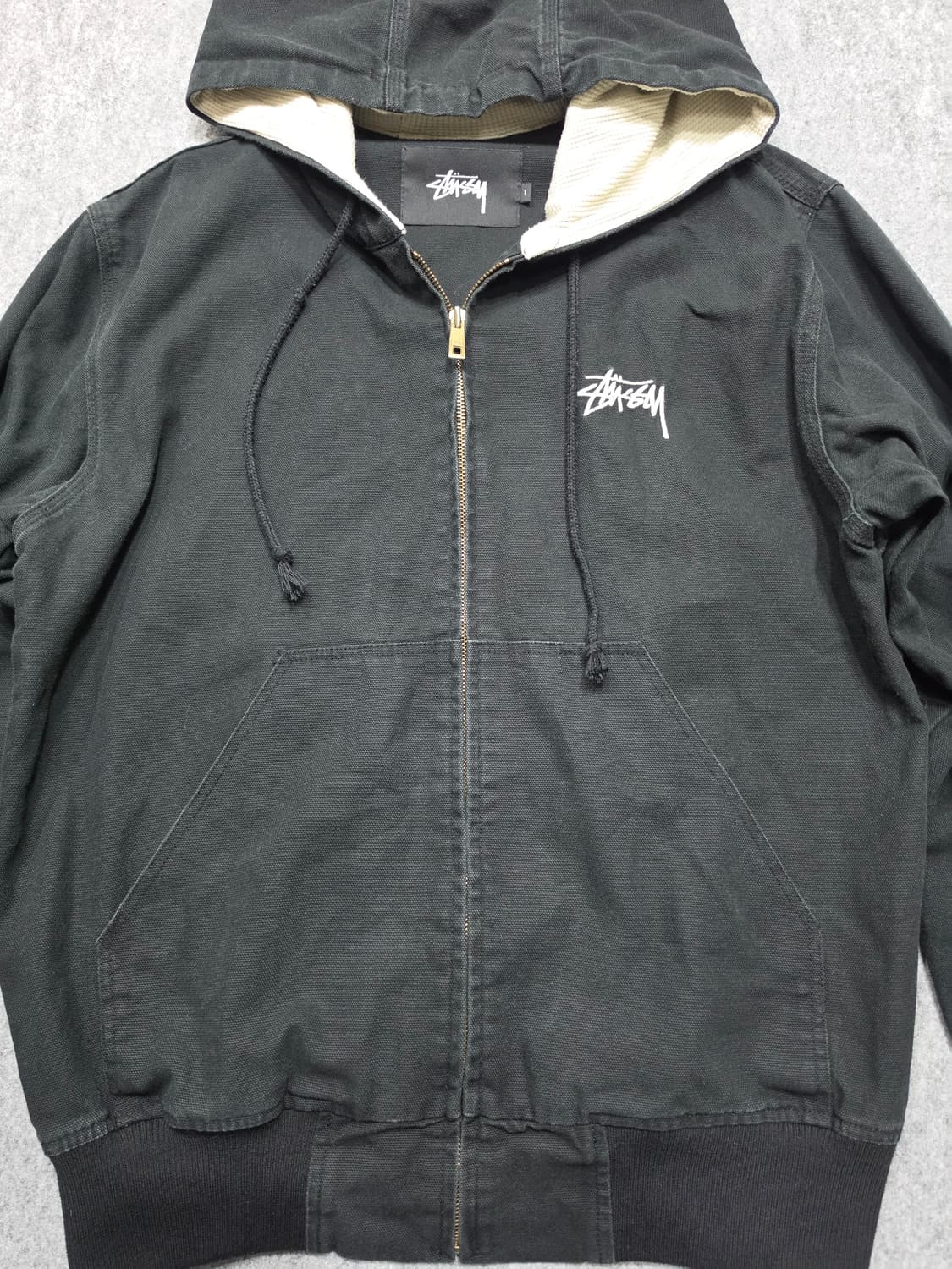 스투시 스탁로고 액티브 워크웨어 후드집업 자켓 1사이즈 상품이미지6