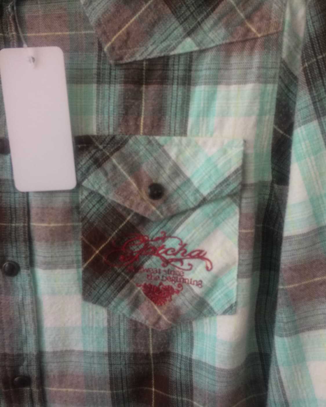 Gotcha check pattern shirt 상품이미지2