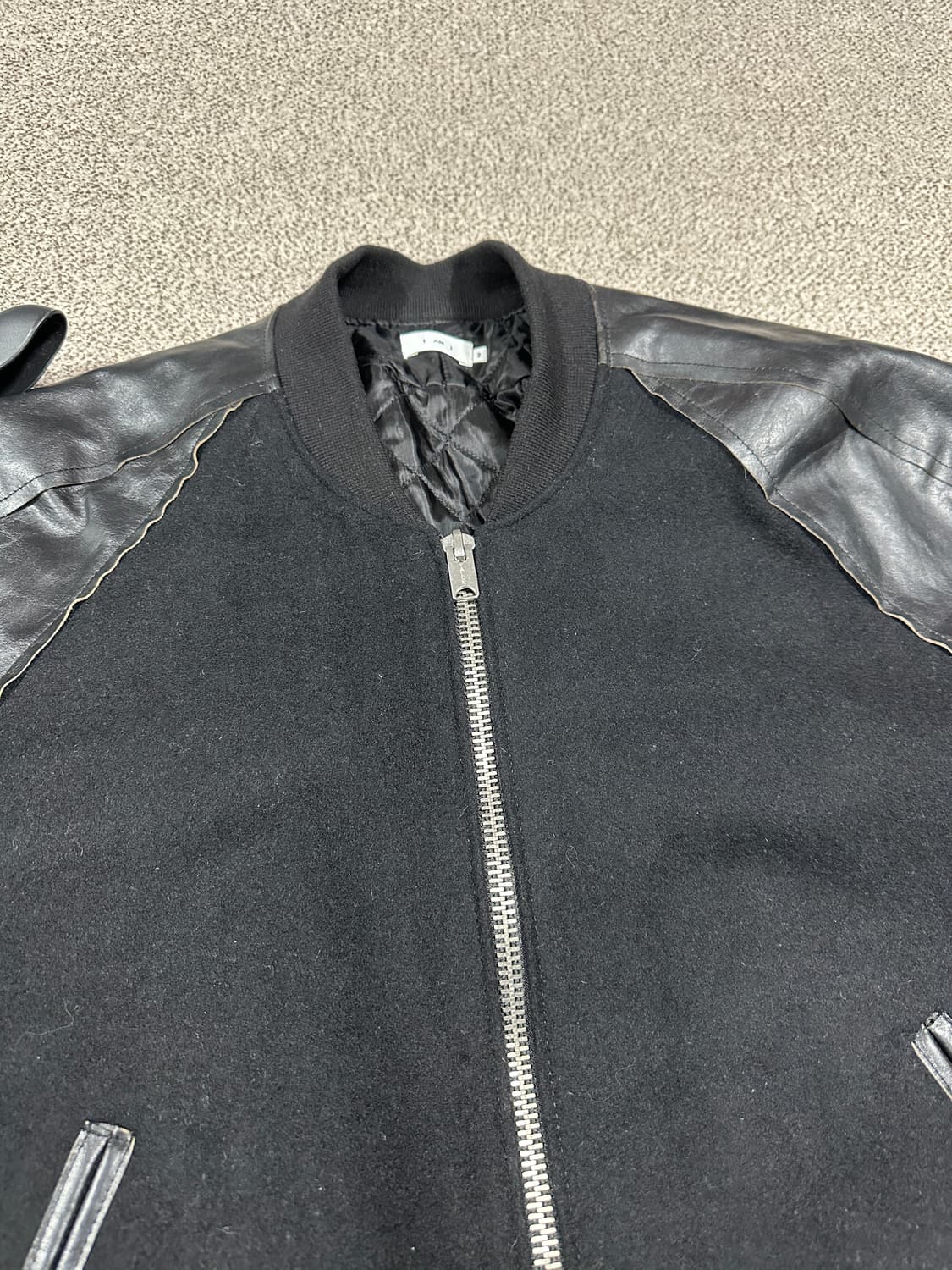 iami 아이엠아이 울 카우레더 자켓 2사이즈 바시티자켓 상품이미지8