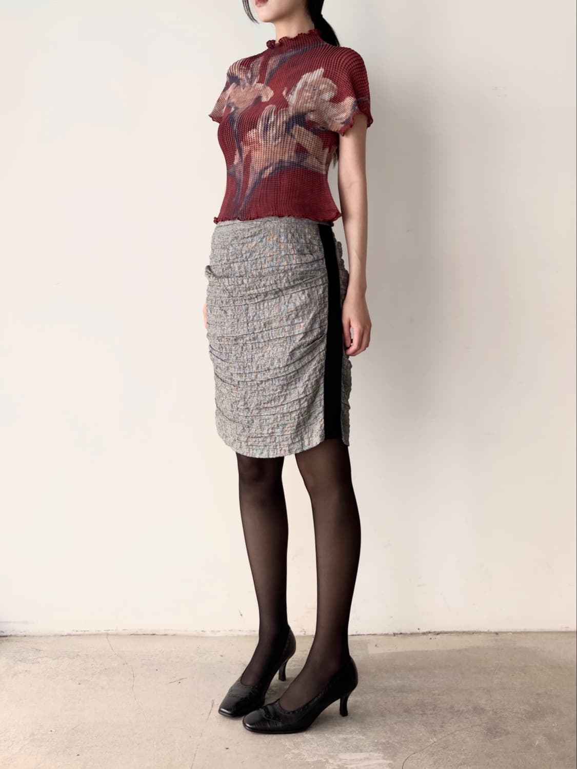 Peony bloom pleats / red 상품이미지4