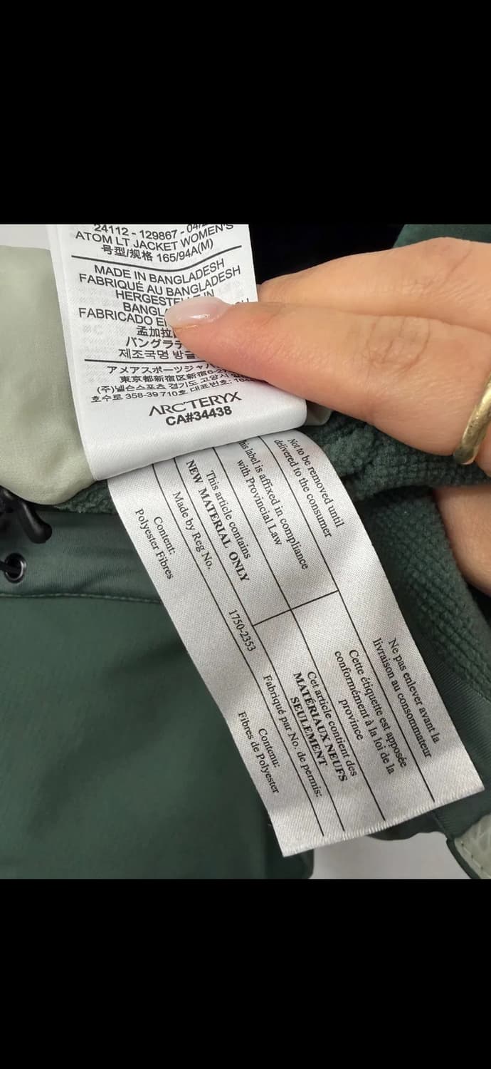 (M) 아크테릭스 ATOM 아톰 LT 경량 패딩 자켓 재킷 상품이미지8