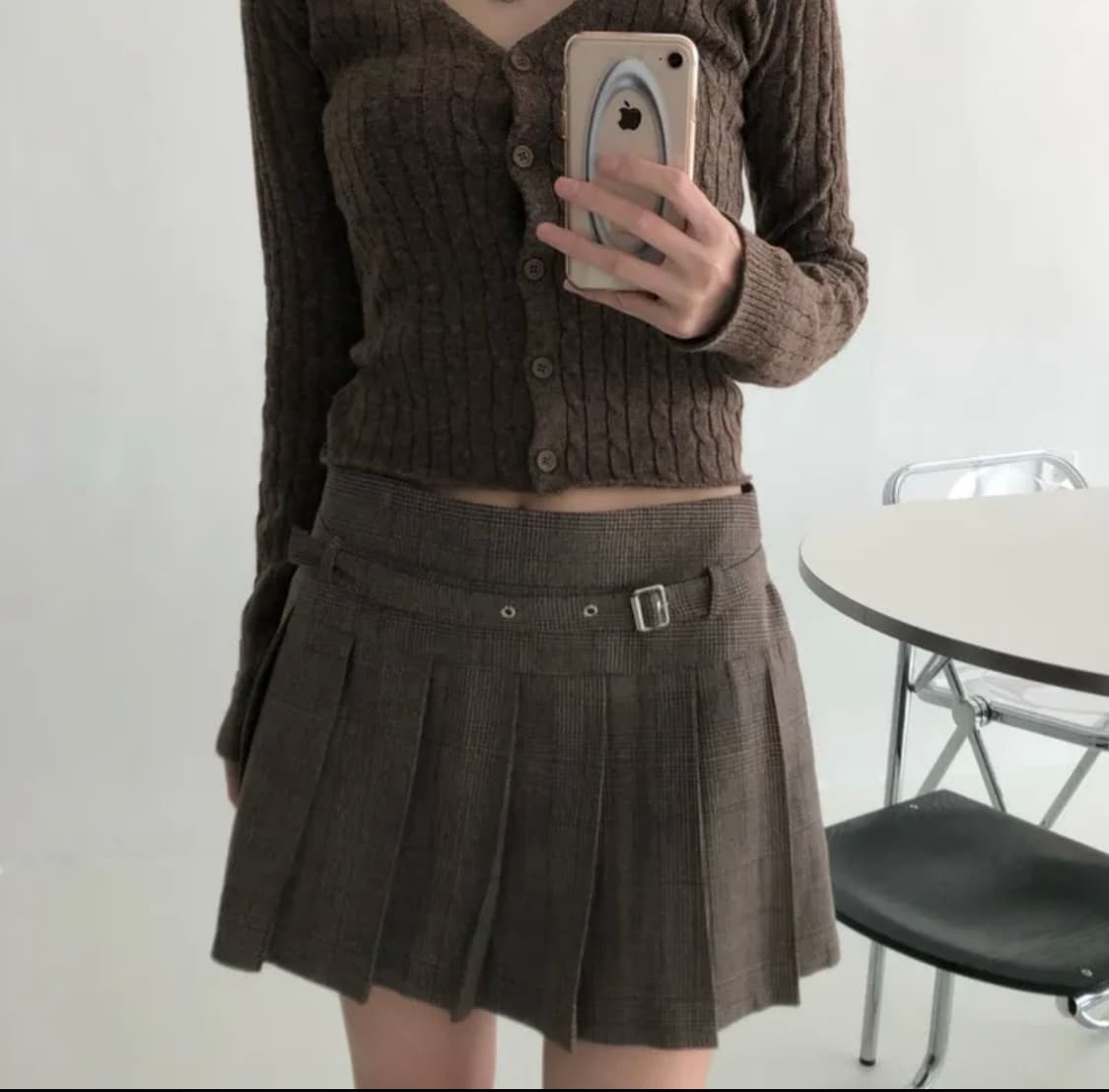 체크 스커트 블랙업 릿킴 바이너리원 바온 지그재그  상품이미지1